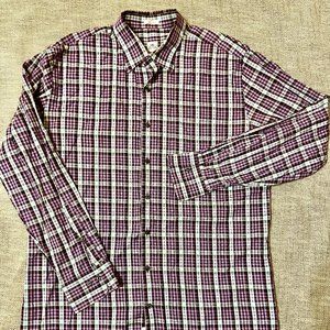 Peter Millar Purple Plaid Men’s Shirt sz Large